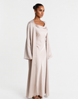 STUDIO SLIT SLEEVE ABAYA - CHAMPAGNE