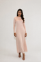 ELAILA LACE UP BACK MAXI DRESS - SOFT PINK