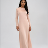 ELAILA LACE UP BACK MAXI DRESS - SOFT PINK