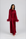 FEATHER SLEEVE ABAYA - BURGUNDY