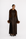 FEATHER BELTED ABAYA - CHOCOLATE