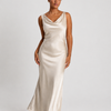 STUDIO RUYA COWL NECK MAXI DRESS - CHAMPAGNE