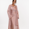 STUDIO SLIT SLEEVE ABAYA - DUSTY PINK