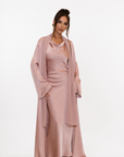 STUDIO SLIT SLEEVE ABAYA - DUSTY PINK