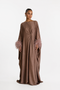 FEATHER KAFTAN - BROWN