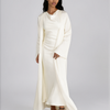 STUDIO SLIT SLEEVE ABAYA CREAM