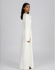STUDIO SLIT SLEEVE ABAYA CREAM