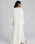 STUDIO SLIT SLEEVE ABAYA CREAM