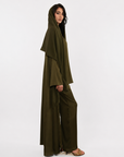 SLIT SLEEVE ABAYA - OLIVE GREEN