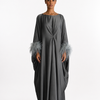 FEATHER KAFTAN - CHARCOAL