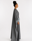 FEATHER KAFTAN - CHARCOAL
