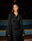 STUDIO SLIT SLEEVE ABAYA - BLACK