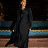 STUDIO SLIT SLEEVE ABAYA - BLACK