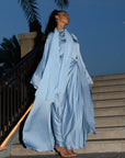 SLIT SLEEVE ABAYA - BLUE