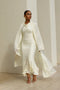 STUDIO SLIT SLEEVE ABAYA - CREAM