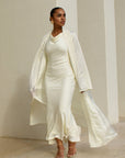 STUDIO SLIT SLEEVE ABAYA - CREAM