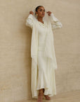STUDIO SLIT SLEEVE ABAYA - CREAM