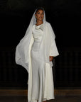 STUDIO COWL NECK MAXI DRESS - CREAM