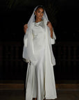 STUDIO COWL NECK MAXI DRESS - CREAM