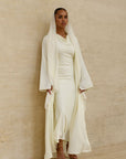 STUDIO SLIT SLEEVE ABAYA - CREAM