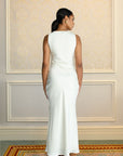 STUDIO COWL NECK MAXI DRESS - CREAM