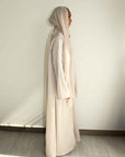 STUDIO SLIT SLEEVE ABAYA - CHAMPAGNE