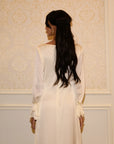 ÉNORA TIE DETAIL MAXI DRESS - CREAM