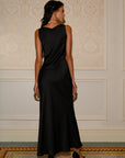 STUDIO RUYA COWL NECK MAXI DRESS - BLACK