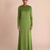 ELAILA LACE UP BACK MAXI DRESS - GREEN