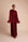 FEATHER SLEEVE ABAYA - BURGUNDY