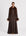 FEATHER BELTED ABAYA CHOCOLATE