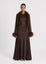 Feather Belted Abaya Chocolate