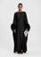 Feather Kaftan Black