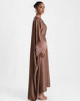 Feather Kaftan Brown