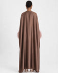 Feather Kaftan Brown