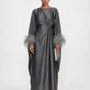 Feather Kaftan Charcoal