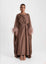 Feather Kaftan Brown