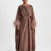 Feather Kaftan Brown