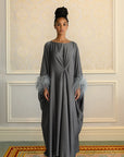FEATHER KAFTAN - CHARCOAL