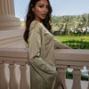 SLIT SLEEVE ABAYA - PISTACHIO
