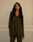 RELAXED SHIRT & PANT - OLIVE GREEN