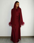 CHIFFON SHEILA BURGUNDY