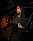 ÉNORA TIE DETAIL MAXI DRESS - BLACK