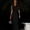 STUDIO RUYA COWL NECK MAXI DRESS - BLACK