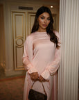 TIE DETAIL ABAYA - SOFT PINK