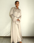 STUDIO SLIT SLEEVE ABAYA - CHAMPAGNE