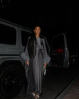 FEATHER KAFTAN - CHARCOAL