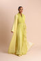 SLIT SLEEVE ABAYA LIME
