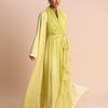 SLIT SLEEVE ABAYA LIME