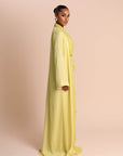 SLIT SLEEVE ABAYA LIME